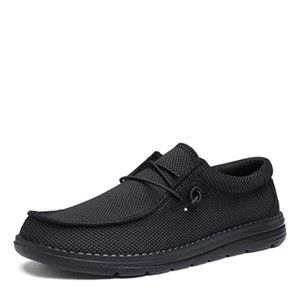 Bruno Marc Ultra Lightweight Black Loafers Stretch Shoes Men 7.5 Women 8.5